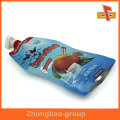 OEM resealable plastic liquid soap bag 200ml